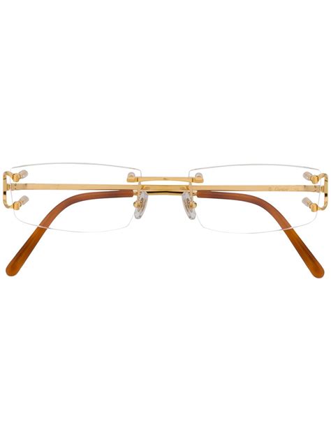 cartier eye glasses frames|cartier eyewear rectangular frame glasses.